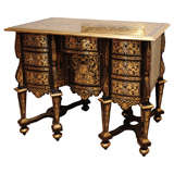 Late 19th c. Brass, Tortoiseshell and Ebonized Bureau Mazarin